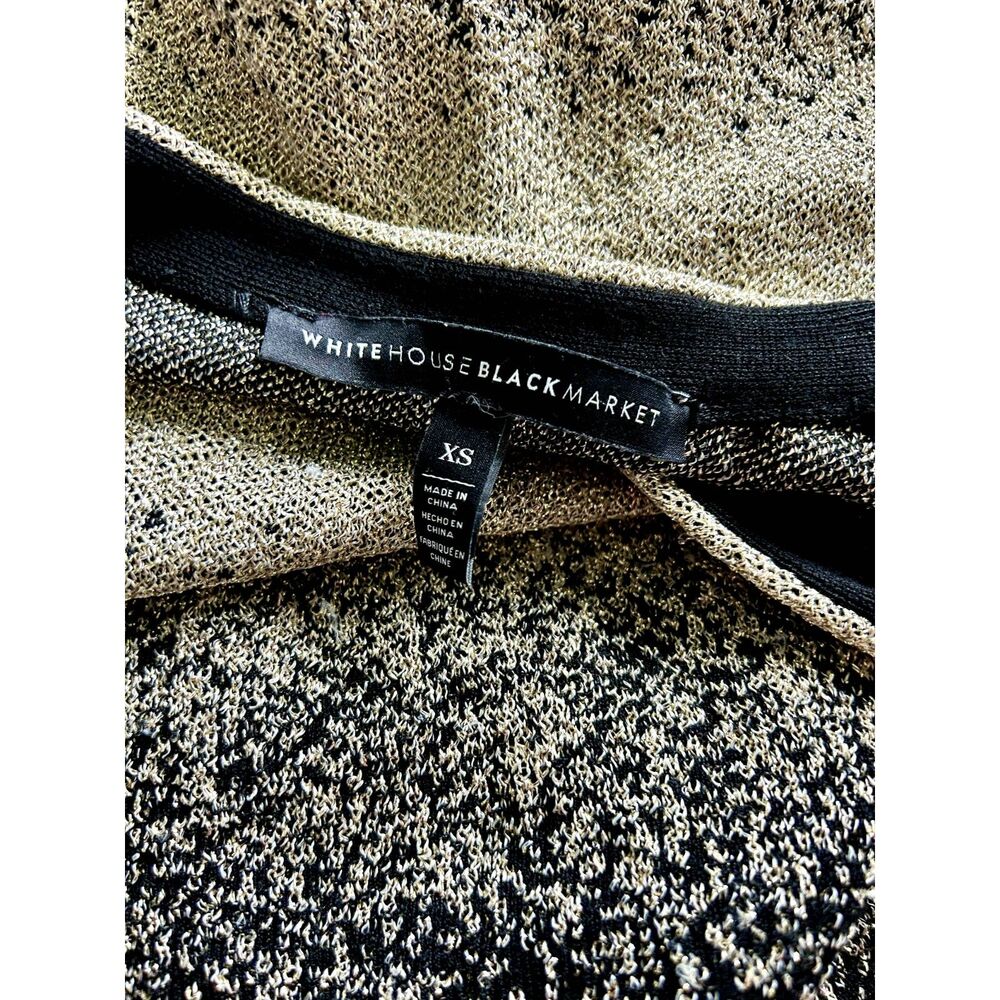 White House Black Market Size XS Black Gold Metallic Ombre - Picture 4 of 6